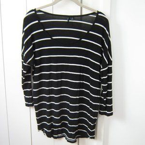 Cynthia Rowley Black and White Striped Top